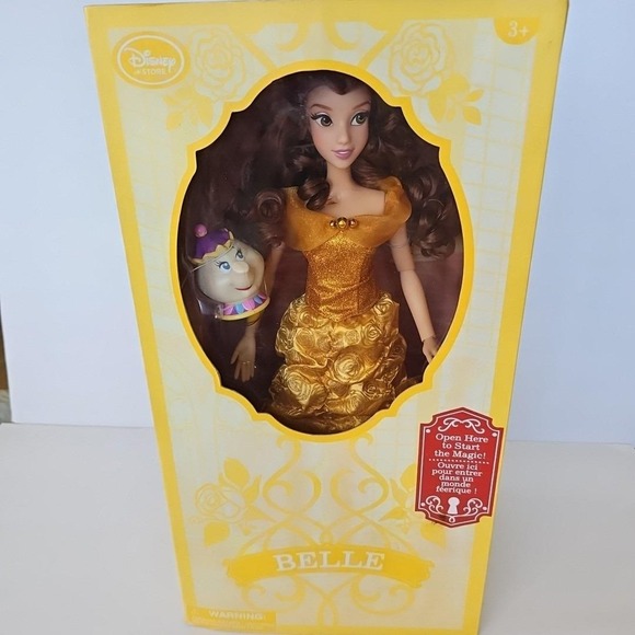 NIB Vtg 1991 Disney Beauty & the Beast Belle Doll Collectible Spinning Dress1722 - Picture 2 of 16